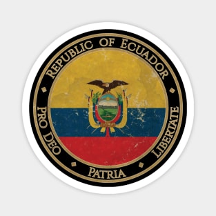 Vintage Republic of Ecuador USA South America United States Flag Magnet